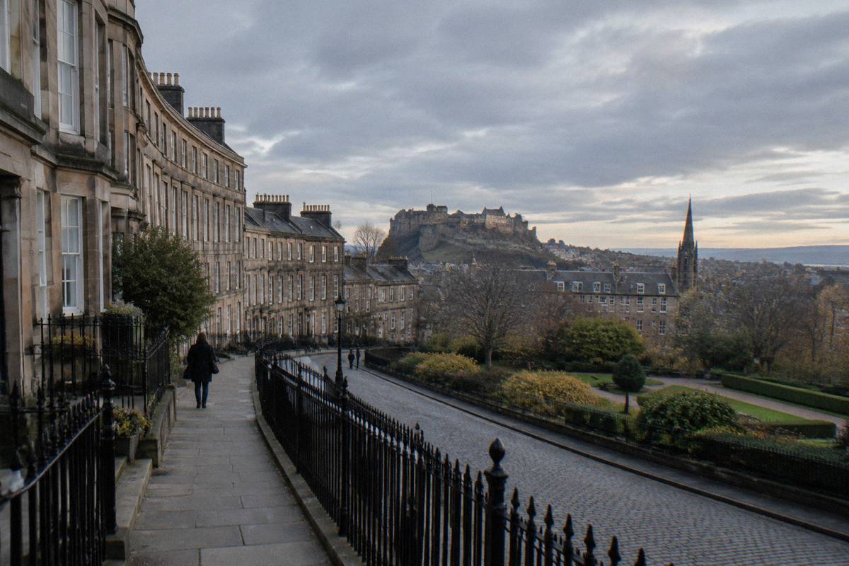 Georgian terraces in Edinburgh's New Town